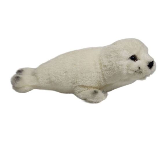 K And M International Inc. Kid's White Baby Seal Stuffed Animal Toy - Picture 12 of 14